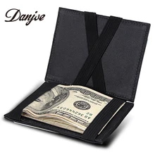 DANJUE натуральная кожа мужские Зажимы для денег кошелек складные кредитные карты сумка RFID Блокировка Мужской кошелек ретро карта пакет зажим для долларов