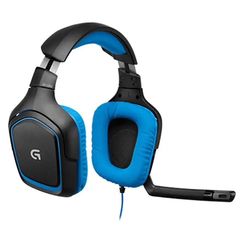 Игровая стереогарнитура logitech G430 7,1 Surround, проводные наушники с USB, регулируемые с микрофоном, вращающиеся амбушюры для ПК/PUBG
