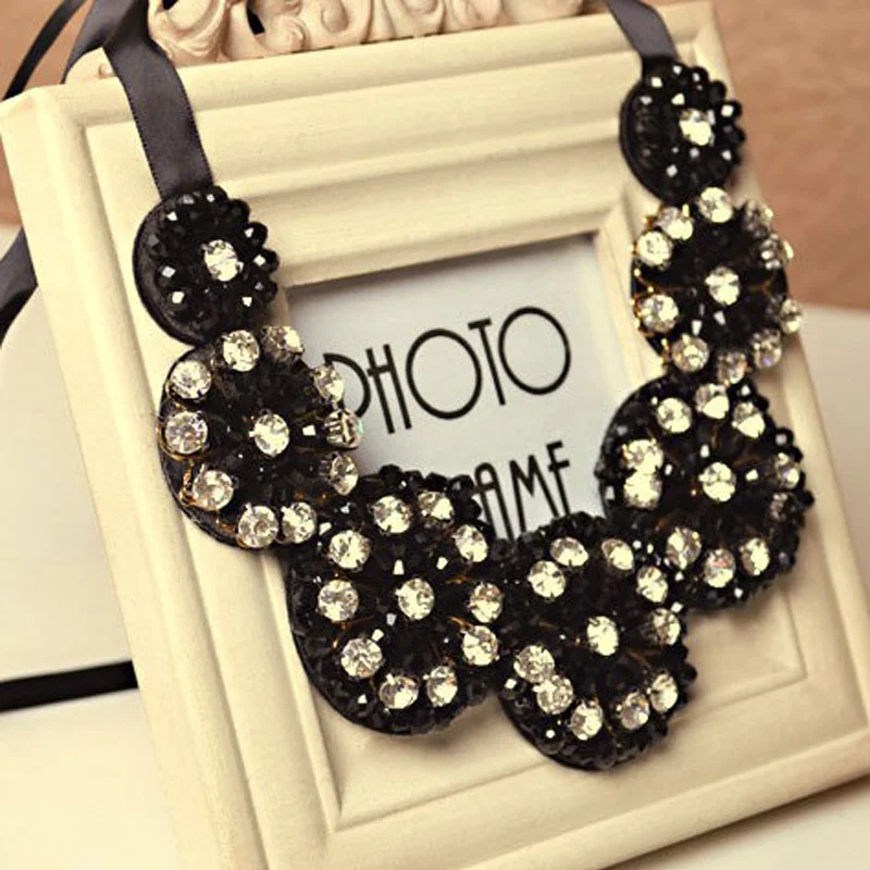 Women Black Velvet Choker Necklace Handmade Retro Burlesque Jewelry Woman Gift design ribbon chain false collar choker necklace