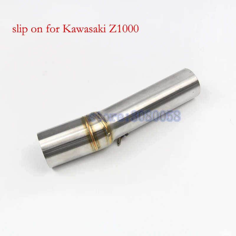 Marca nueva modificado de motocicleta de Escape medio tubo de Refires para motocicleta Kawasaki Z1000 tubo de Escape silenciador de Escape año 07 08 09