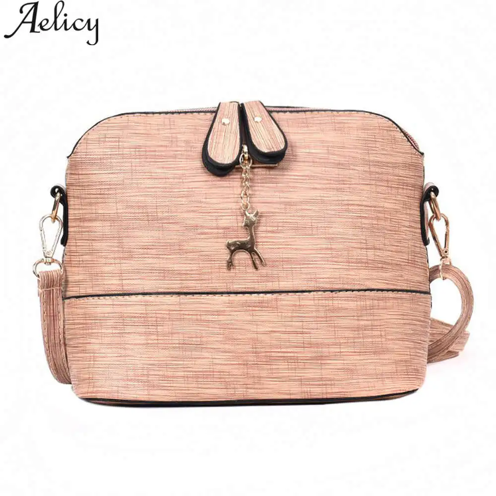 

Aelicy High Quality Shoulder Bags for Women Leather Messenger Bag Female Vintage Small Shell Pu Leather Crossbody Bags for Women
