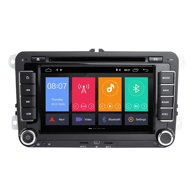 Discount 7" Android 8.1 Car Radio DVD Player For VW/Volkswagen/POLO/Golf/Skoda/Octavia/Seat/Leon Multimedia Stereo GPS Navi Wifi TPMS FM 1