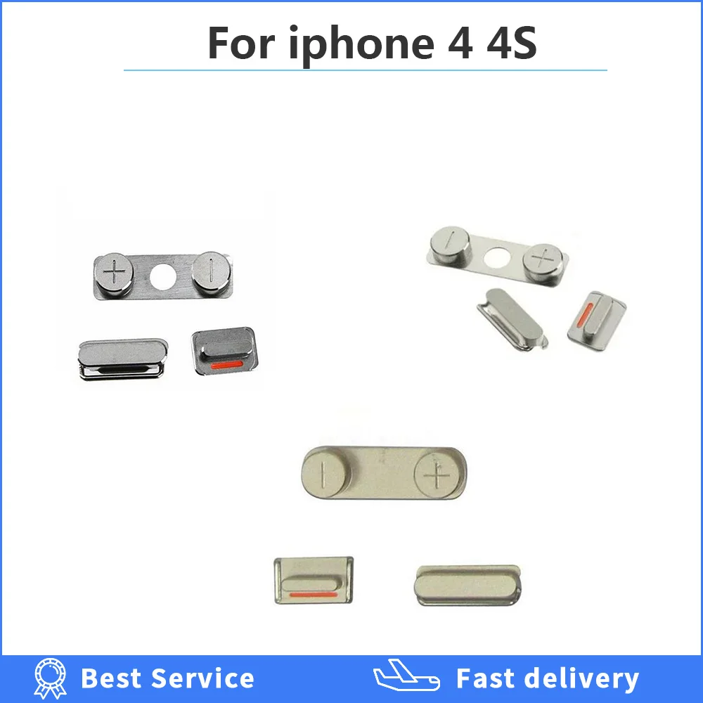 Phone Keyboard Parts Side Button for iPhone 4 4s 5 5S Power On Off Volume Switch Mute