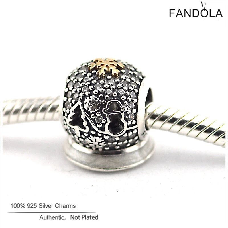 

Fits Pandora Bracelet Authentic 925 Sterling Silver Charms Black Friday 2015 Clear CZ Beads for Jewelry Making Berloque