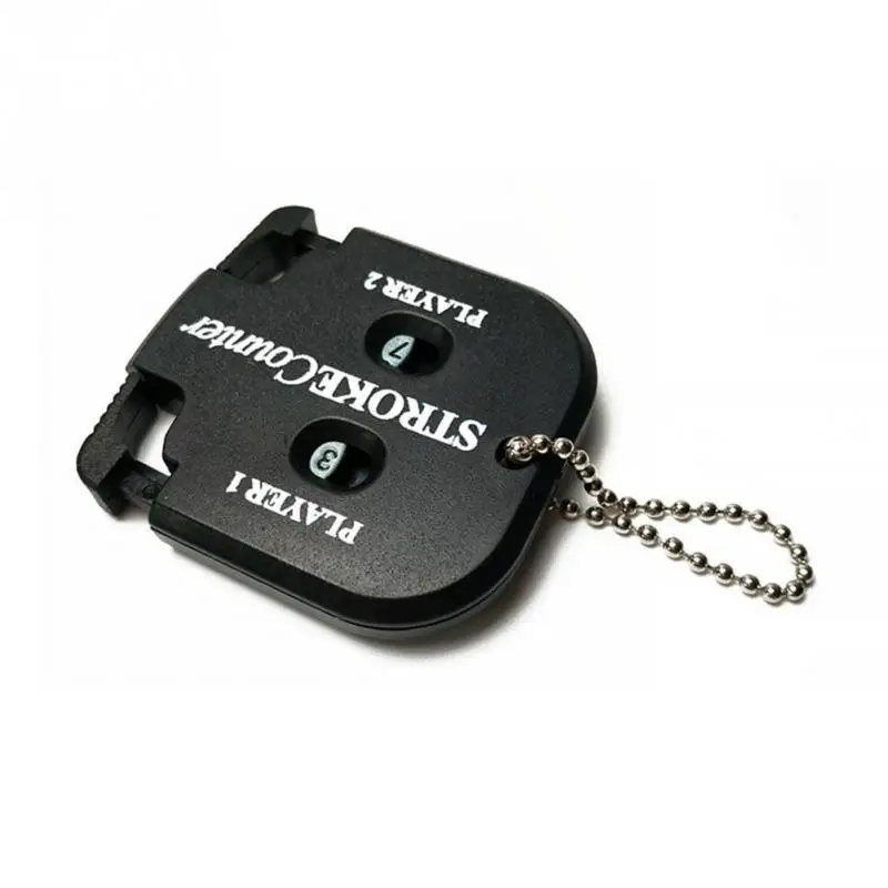 Лидер продаж, 1 шт., профессиональный портативный пластиковый счетчик для клюшек в виде клюшек для гольфа, с цепочкой для ключей, черный цвет, 5,5 см* 4,9 см* 0,9 см