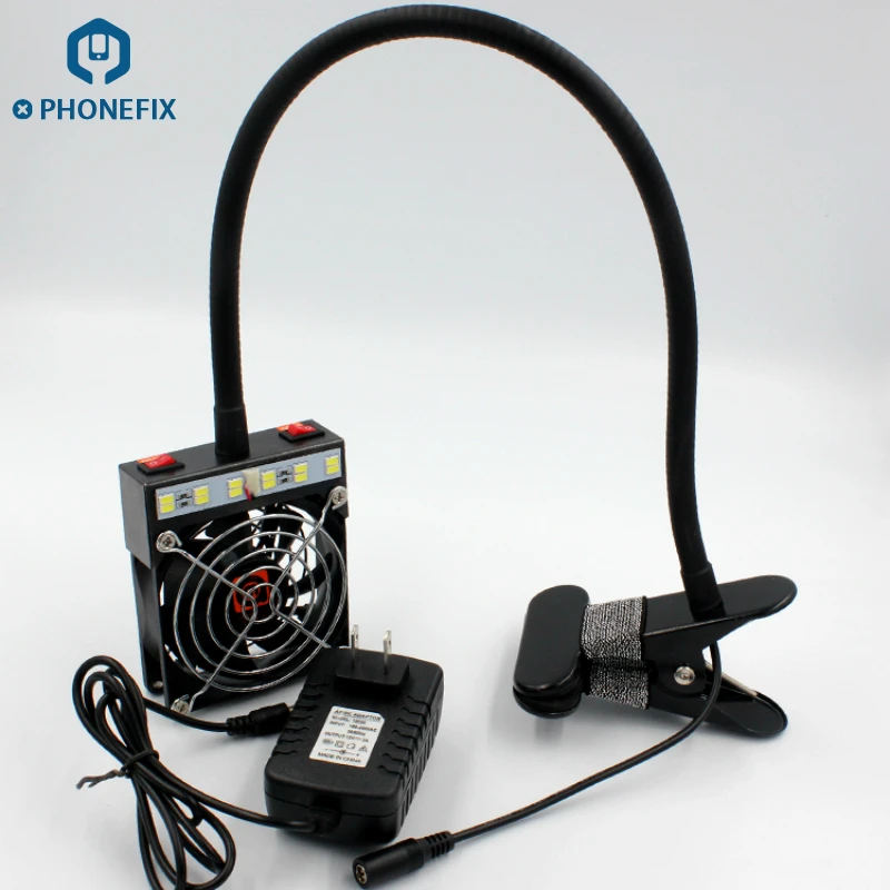 

PHONEFIX Solder Iron Smoke Absorber Fume Extractor Air Filter Smoke Fan Tool for Mobile Phone Repair PCB Soldering Work