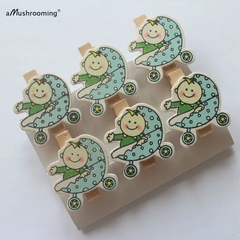 24 Mini clothespins, Mini Clothes Pin Baby Shower,Decorations,Embellishments,Painted Clothespins