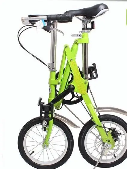 Мини складной черный велосипед портативный Горный Дорожный велосипед алюминиевая рама Городской Спортивный Велосипед - Цвет: Green