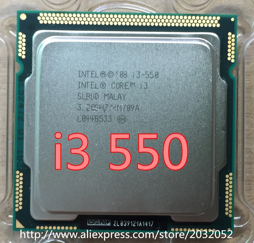 Процессор Intel Core i3 550(3,2 ГГц/4 МБ кэш/LGA1156) настольный I3-550 процессор(Рабочая
