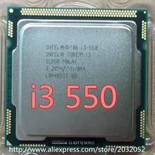 Процессор Intel Core i3 550(3,2 ГГц/4 МБ кэш/LGA1156) настольный I3-550 процессор(Рабочая