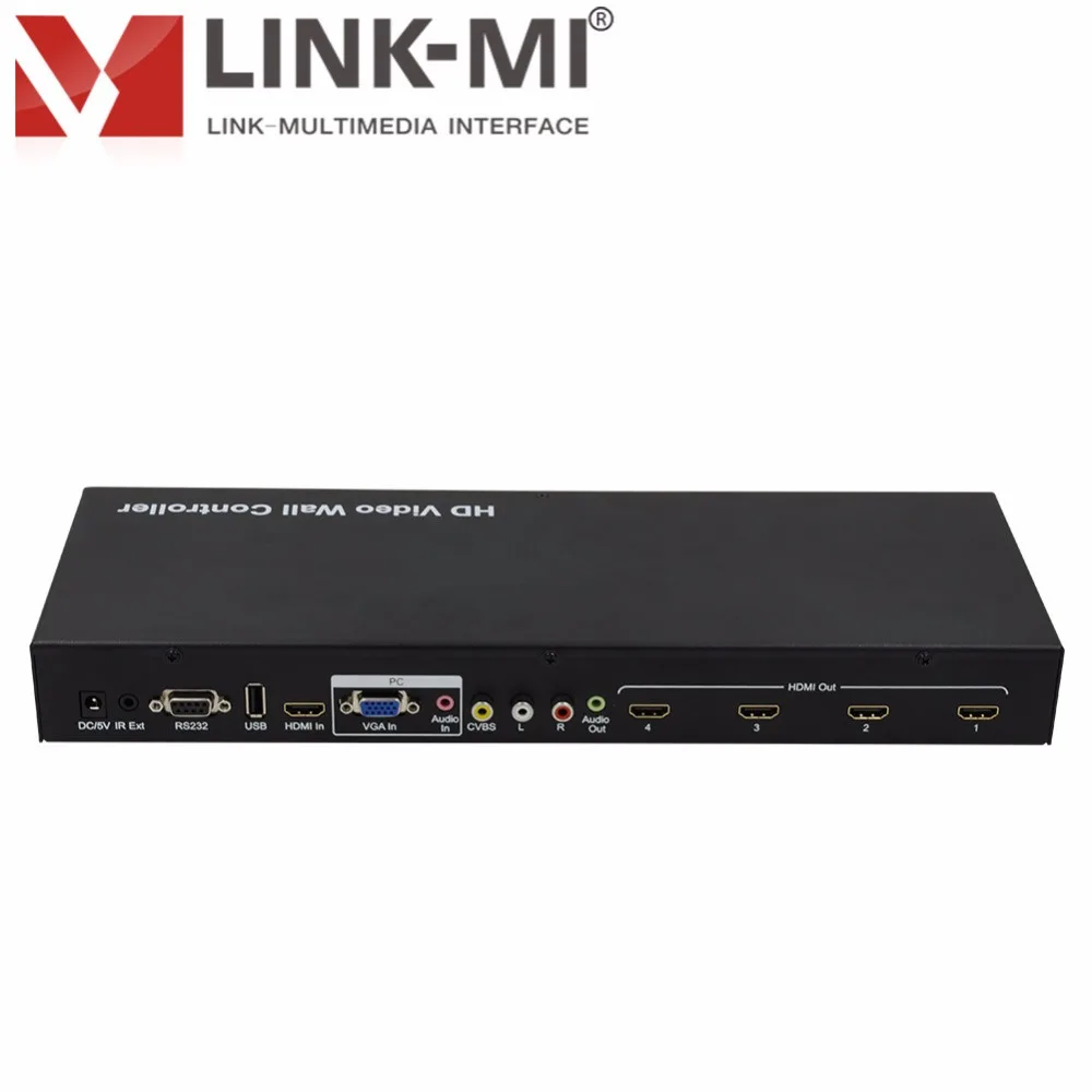 Discount LM-VW02 2x2 Video Wall Controller 3x3 4x4 Max 10x10 support 180 degree rotation, IR, RS232 Control USB,VGA,AV,HDMI compliant DVI 3