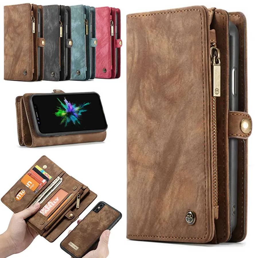 Leather Wallet Case for Samsung Galaxy S10 S10e 2-in-1 Detachable Phone Cover Card Wallet Flip Case for Samsung S10 Plus S10lite (2)