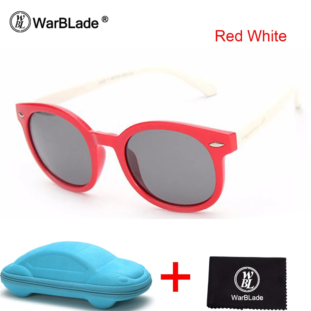 Езда на велосипеде Детские поляризованные солнцезащитные очки для детей детские летние уличные очки TAC TR90 для мальчиков и девочек, лидер продаж, Специальное предложения безопасный солнцезащитные очки с футляром - Цвет: red white