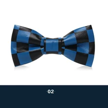 Мужские Искусственная кожа checkboard bowties джентльмен Англия, британский элегантный цвет синий, черный; Большие размеры 34–43 плед Свадебная вечеринка официальная рубашка галстуки бабочки жених