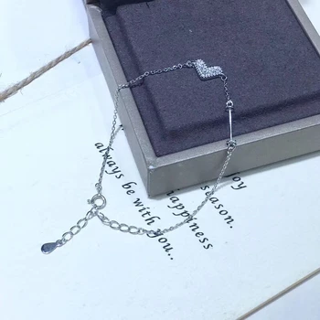 

Heart 925 Silver Pearl Bracelet Settings Findings Mountings Women Accessories Parts Bangle Female Lady Girls' Jewelry