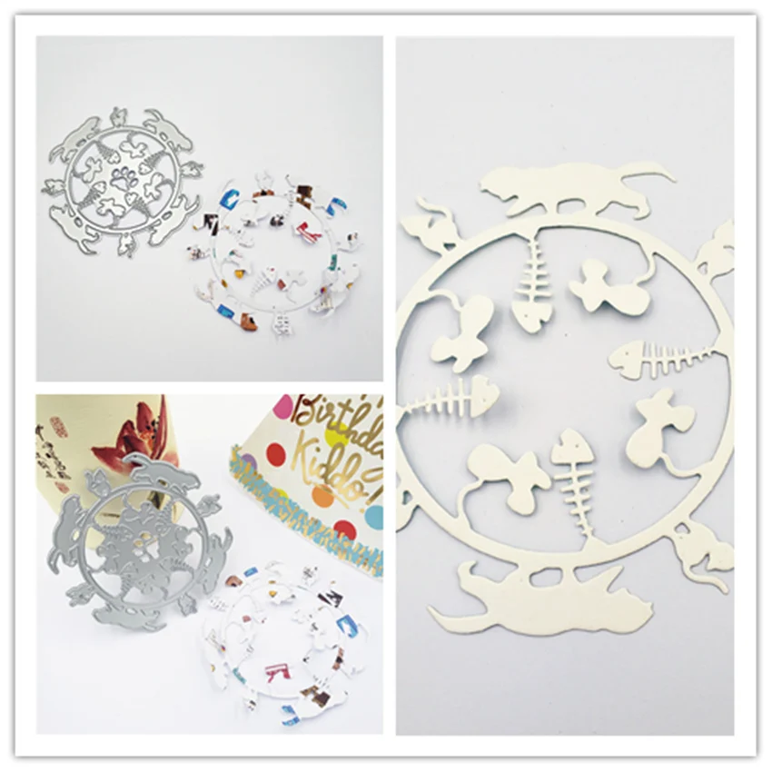 

The cat bones Cutting mold Scrapbooking Die Cutting Metal Stamping Seal Embossing New 2019 Card Making Decor