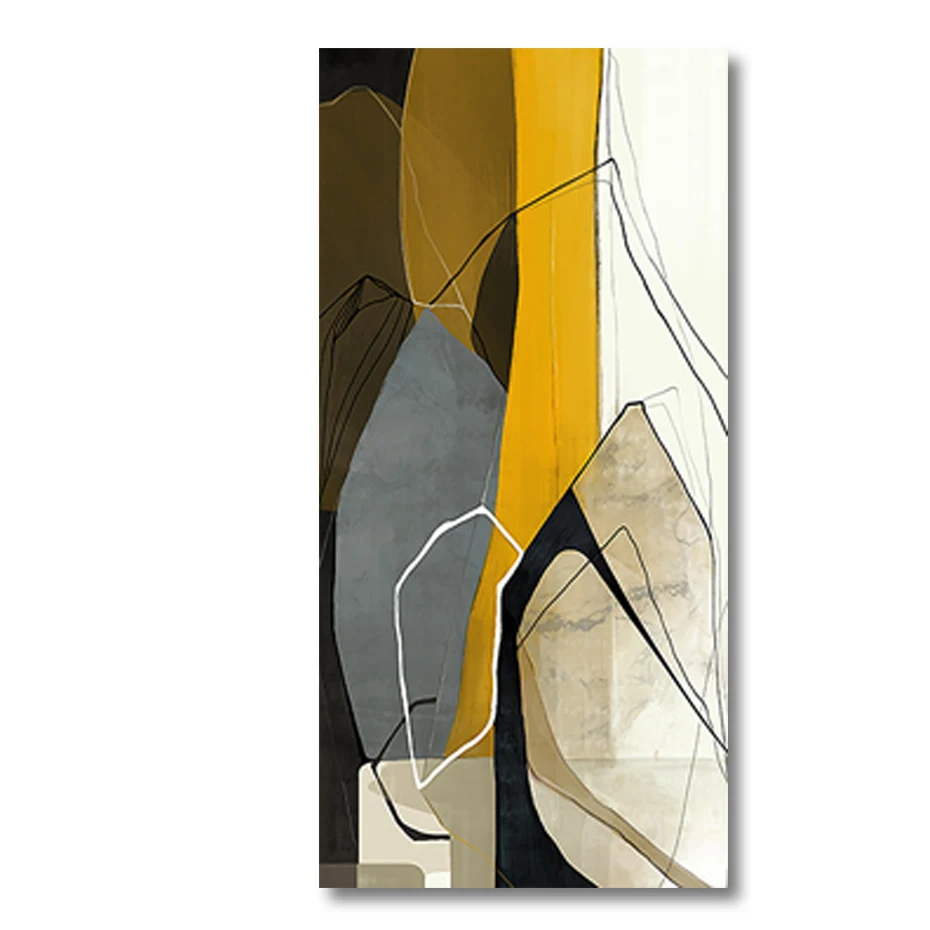 Абстрактная длинная Картина на холсте деревянные подрамники DIY Твердые фоторамки для картина, печатный плакат настенная художественная картина домашний декор - Цвет: Style A