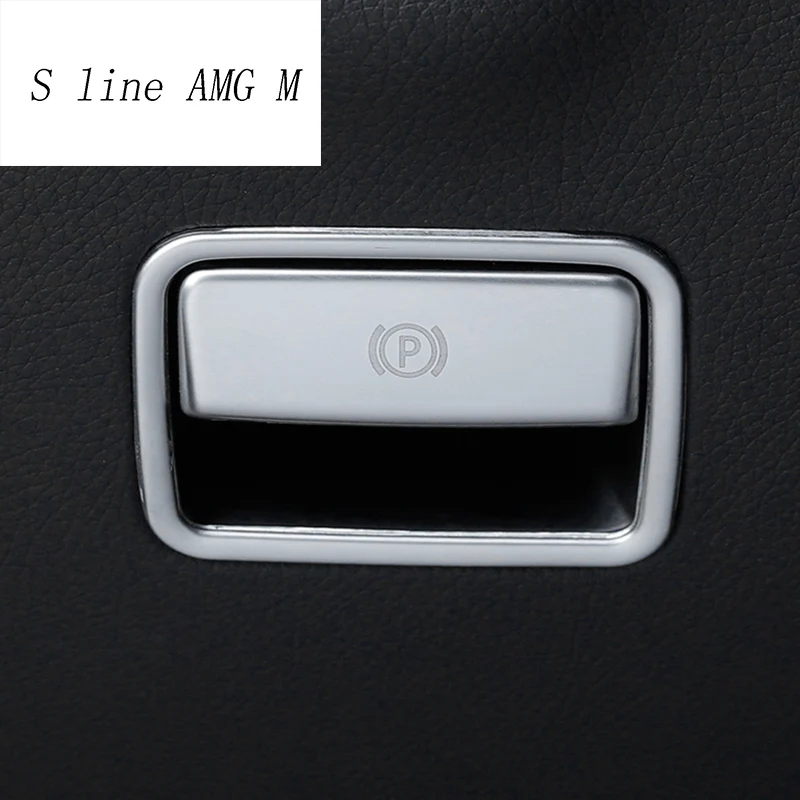 Автомобиль укладки ножной тормоз выпуска рамка для переключателей отделка Обложки наклейки для Mercedes Benz GLE W166 ML GL GLS X166 авто аксессуары