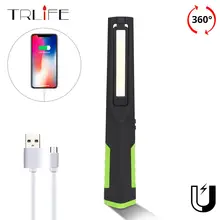 Магнитный Автомобильный ремонтный рабочий светильник Ручной Динамо зарядка через usb флэш-светильник 5 режимов Красный светодиодный фонарь портативный фонарь power Bank