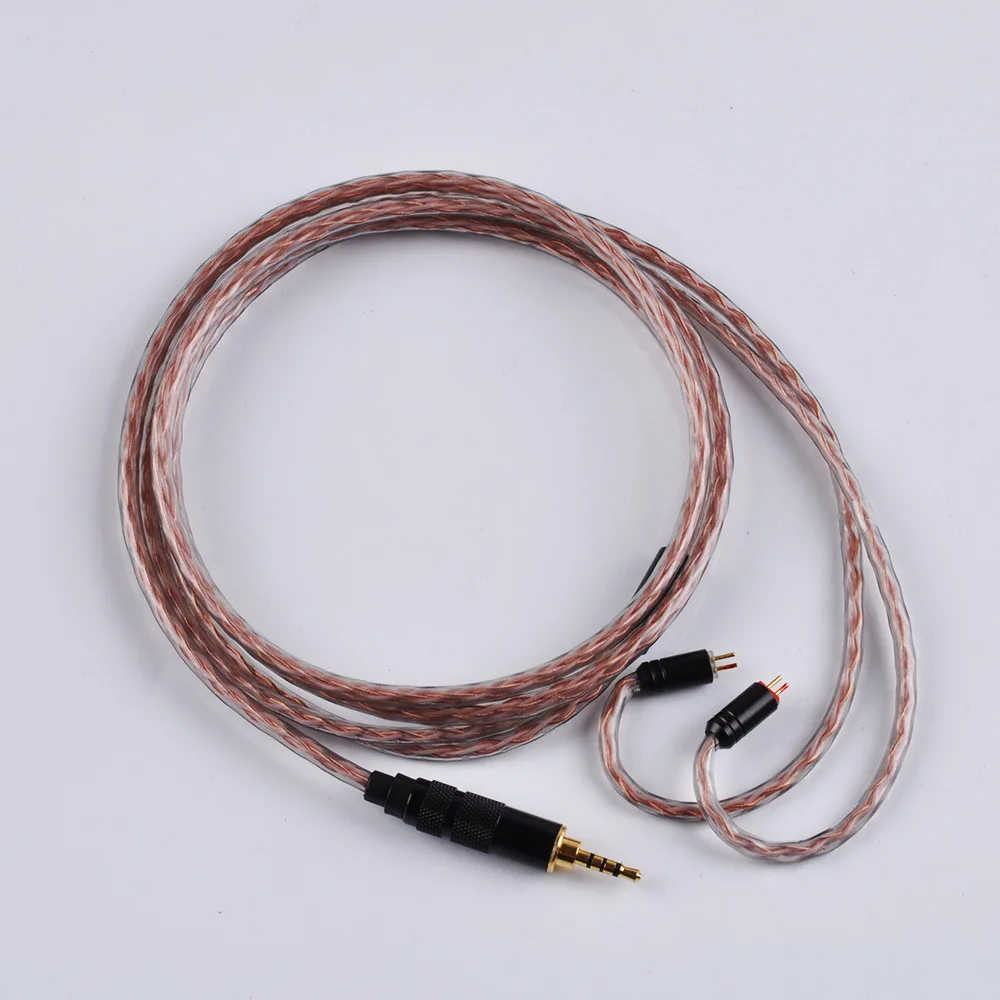 8 акций MMCX кабель для Shure SE215 SE535 SE846 2 pin для ZS10 Знч для sony 3,5 мм 2,5 мм 4,4 мм Баланс Сменные кабели