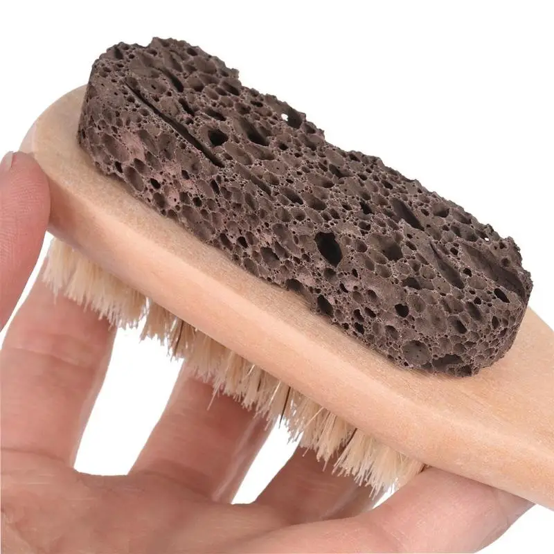 Wooden Natural Bristle Massage Body Brush Natural Bristle Clean Brushes Exfoliate Bath Scrubber Feet Scrubs Massager