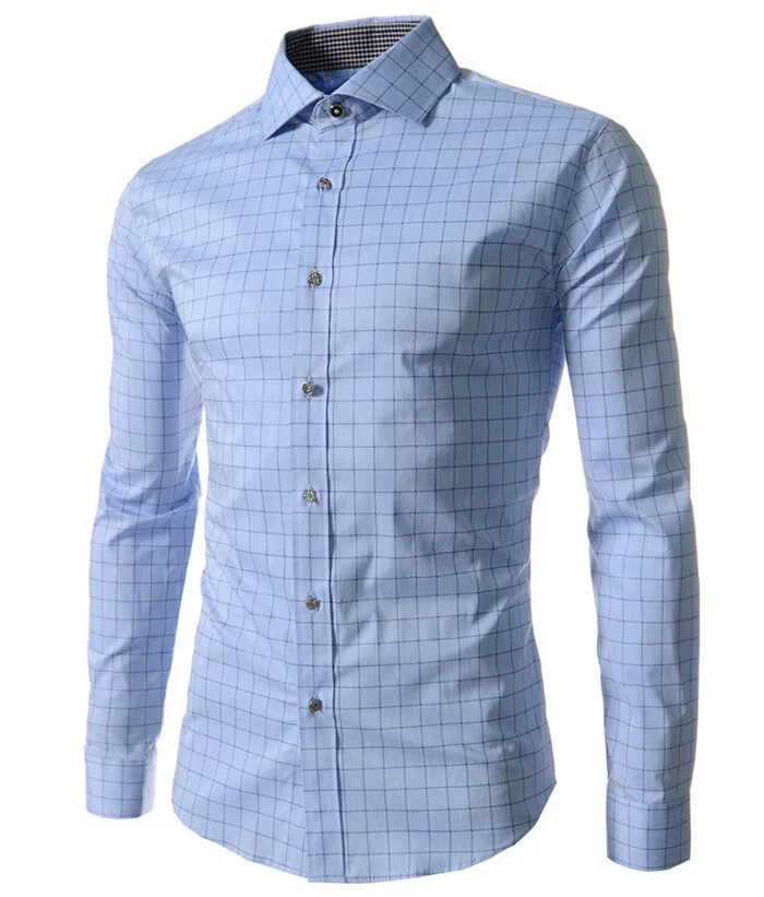 Горячая Распродажа, новинка, высокое качество, мужские дизайнерские рубашки в полоску, повседневные облегающие длинные рубашки, 14 цветов, размер M-5XL