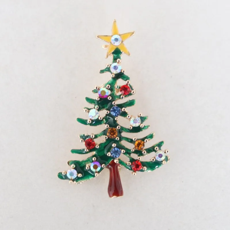 Fashion Classical Christmas Tree Brooch Pins Wedding Collar Clip Accessory Wholesale Brooches Best Gift For Women Jewelry Set | Украшения и