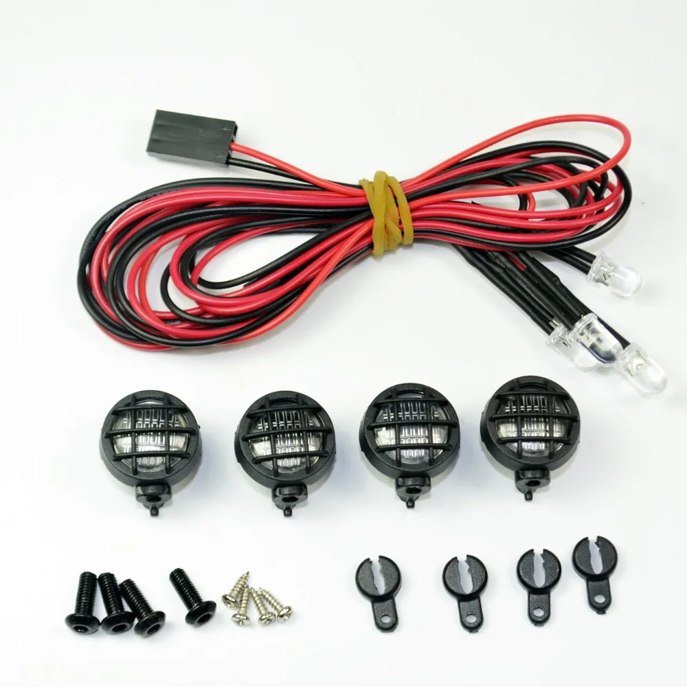 

4pcs RC Crawler Car LED White light for 1/10 Traxxas HSP LED Lampshade Toys