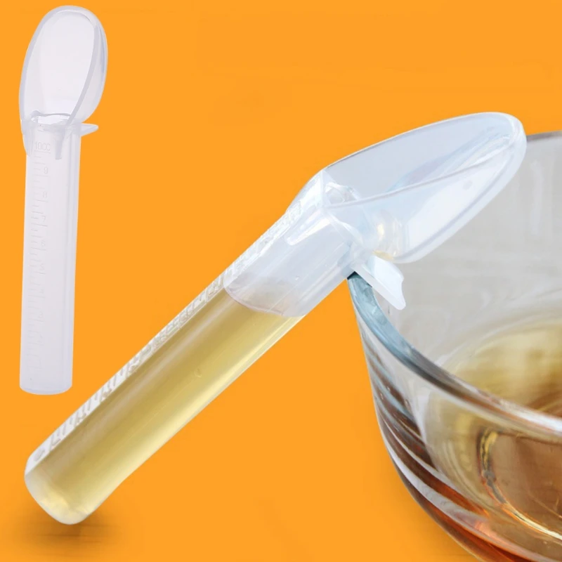 

Infant Baby Feeding Drip Tube Spoon Silicone Medicine Feeding Spoon Feeder Anti Choke Device With Scale
