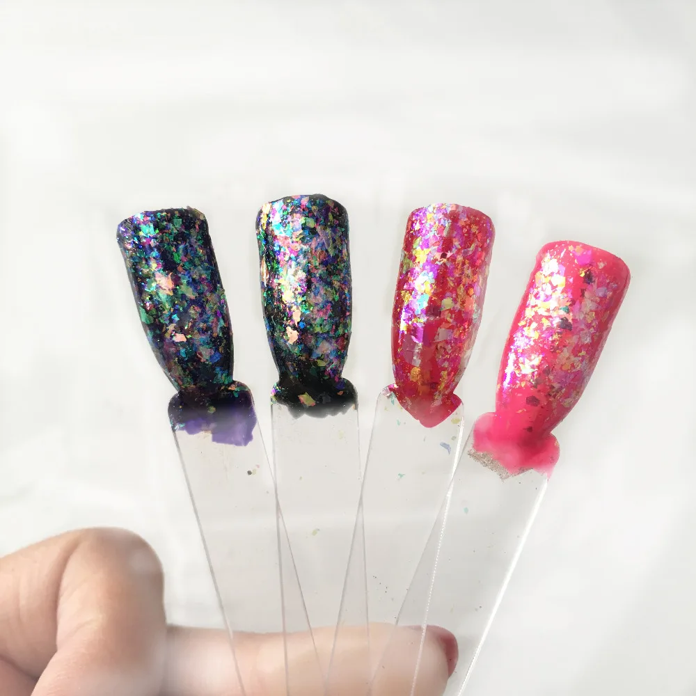 Hot multi-copos de unicornio copos de pigmento holográfico galaxia Holo copos de uñas de cromo escamas de cambio mágico Hot multi-copos de unicornio copos de pigmento holográfico galaxia Holo copos de uñas de cromo escamas de cambio mágico
