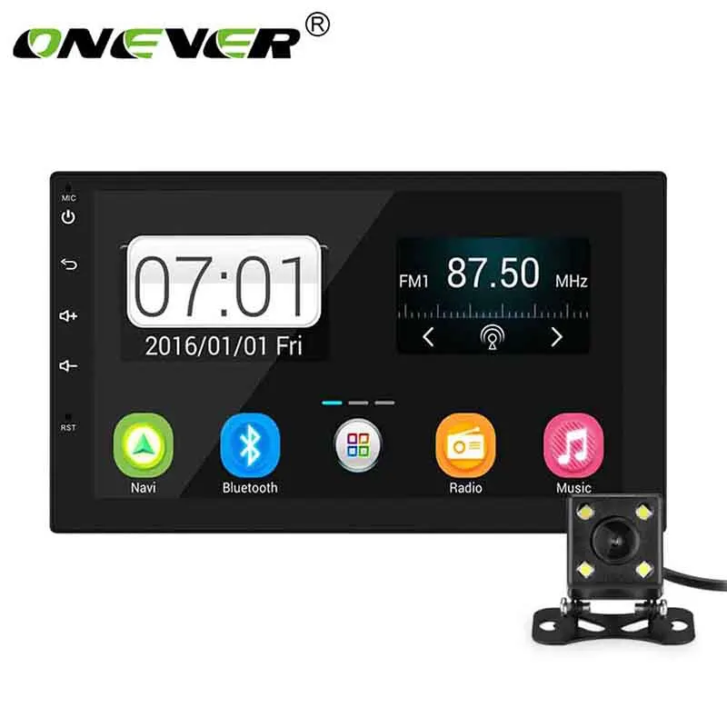 

Onever 7" Touch Screen Universal 2 din Bluetooth Car Multimedia Player Car Radio Player Support for Android 8.1 Free Rear Camera