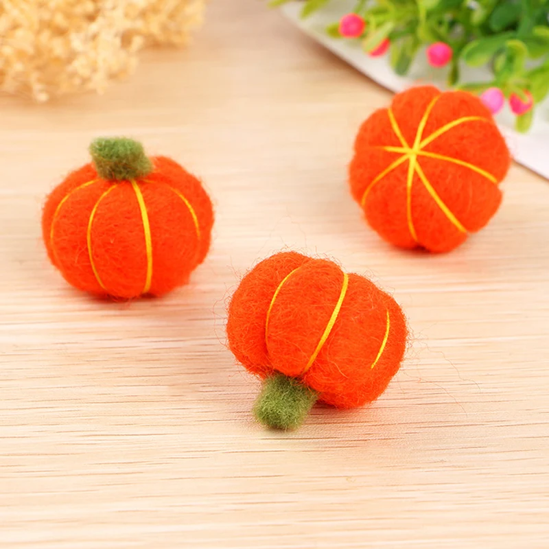 Реквизит для фотосъемки новорожденных на Хэллоуин ручная работа фетровая Тыква