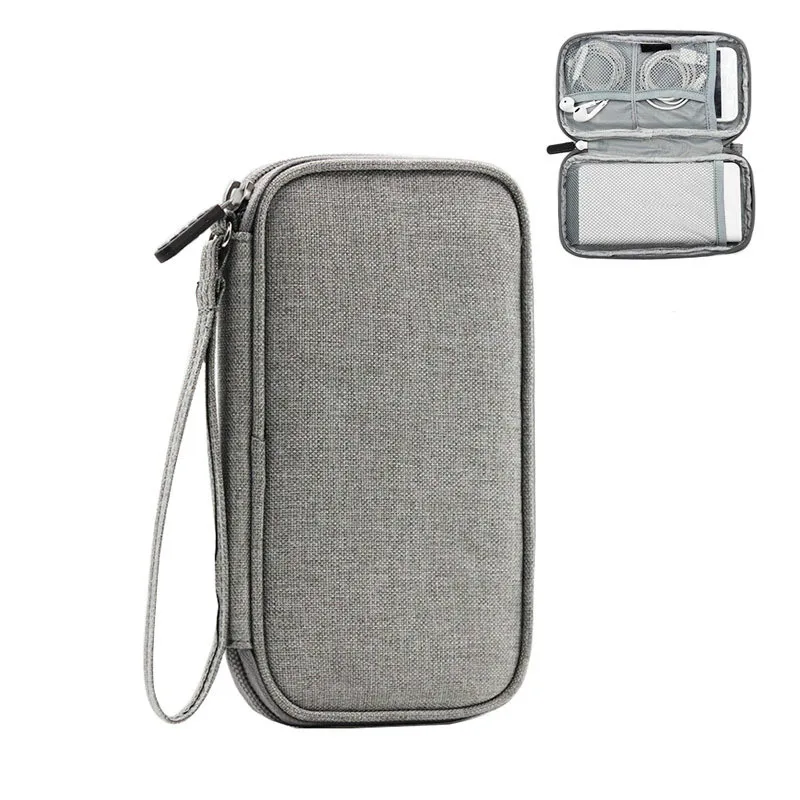 

Portable Power Cord Cable Zip Digital Bags Unisex Wires Case Gadget Organizer Tote Charger Line Organizer Trip Pouch Accessories