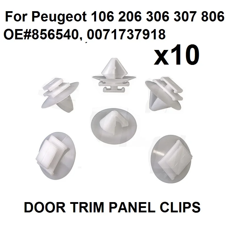 x10 For Peugeot 106 206 306 307 806 Exterior Door Side Moulding