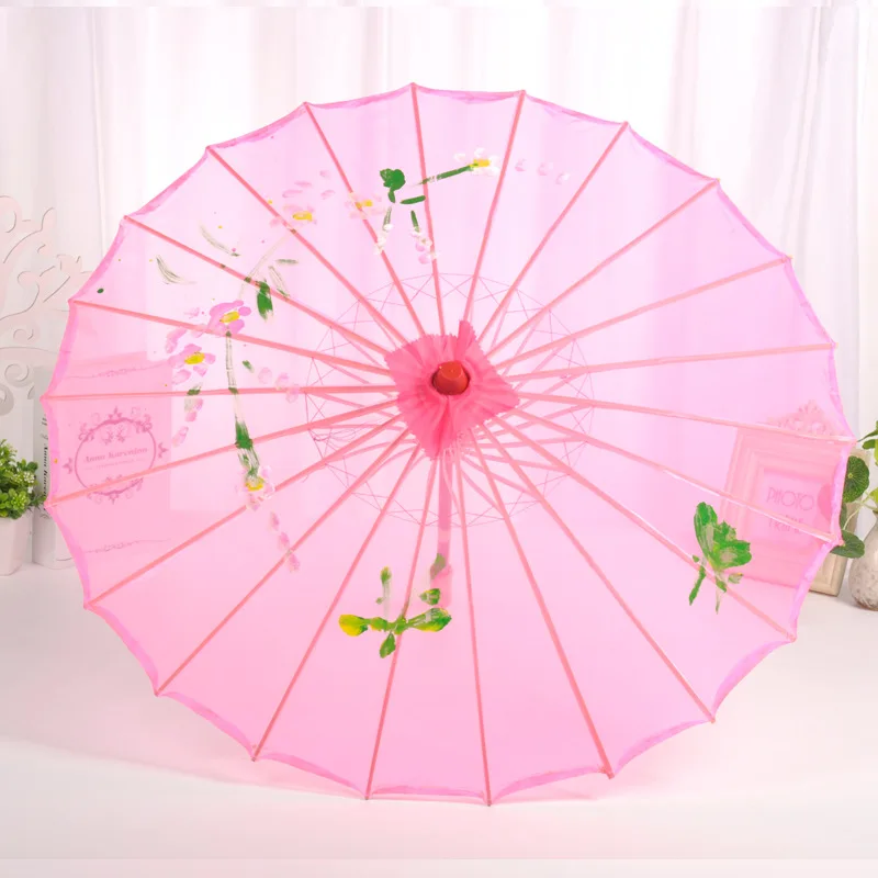 

Chinese Style Classical Oilpaper Umbrella Decorative Craft Bamboo Umbrella Floral Parasol Print Paper Umbrella for Wedding Prop