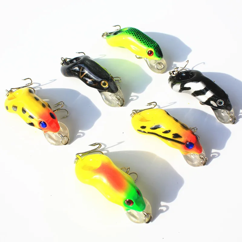 

KKWEZVA 1pc 5.5cm 8.8g Hooks 6 # Fishing frog Lure for fishing tackle Topwater pesca fishing artificial Lure frog bait