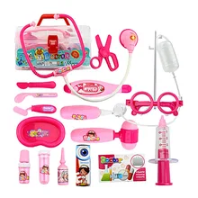 2 цвета 18 шт./компл. доктор играть игрушки набор Doctora Juguetes для ребенка медицинский комплект обучающая коробка световая роль ролевые прикольные игрушки