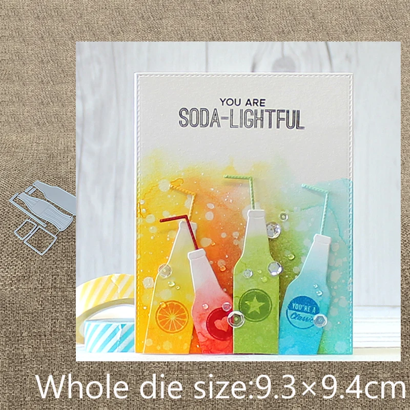 

New Design Craft Metal Cutting Die die cuts Drink straw bottle decoration scrapbook Album Paper Card Craft Embossing die cuts