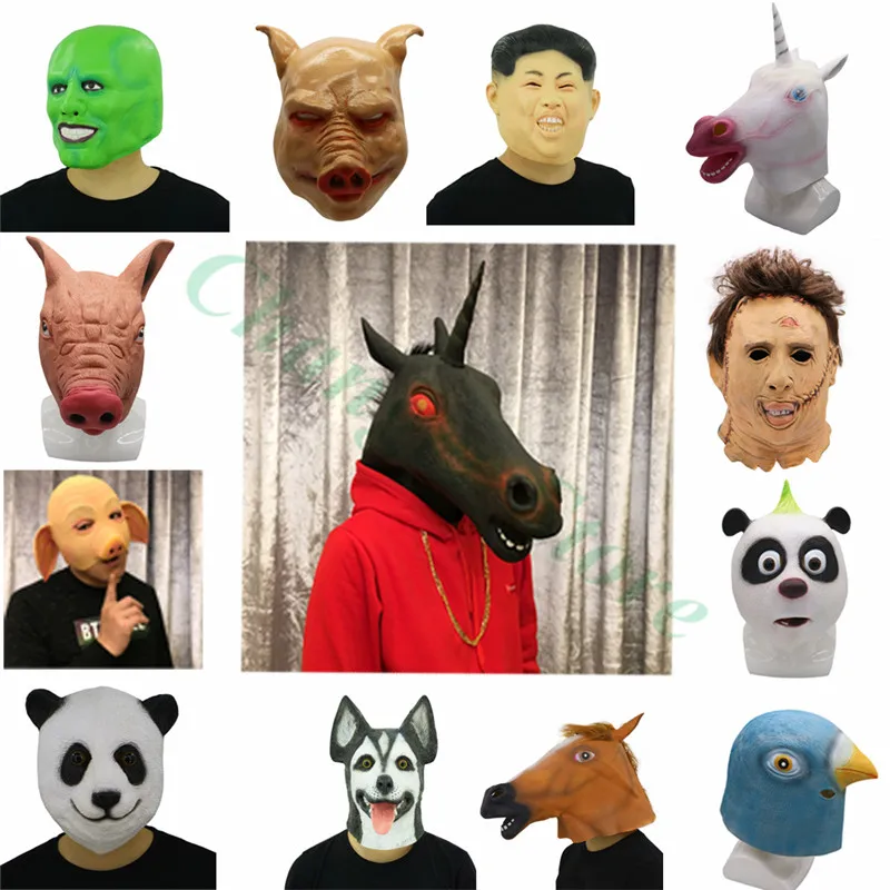 

Animal Head Latex Mask Cosplay Celebrity Helmet Halloween Costume Party Fancy Dress