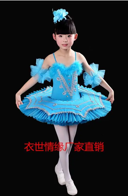 6 цветов дети блесток Лебединое озеро Балетные костюмы Профессиональный блюдо Туту балетное платье для Обувь для девочек классическая одежда для бальных танцев платье - Цвет: Небесно-голубой