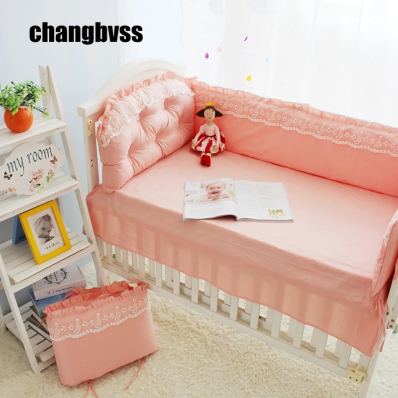 Pink Baby Bedding Baby Duvet Set In a Crib For a Newborn, Bedding Crib