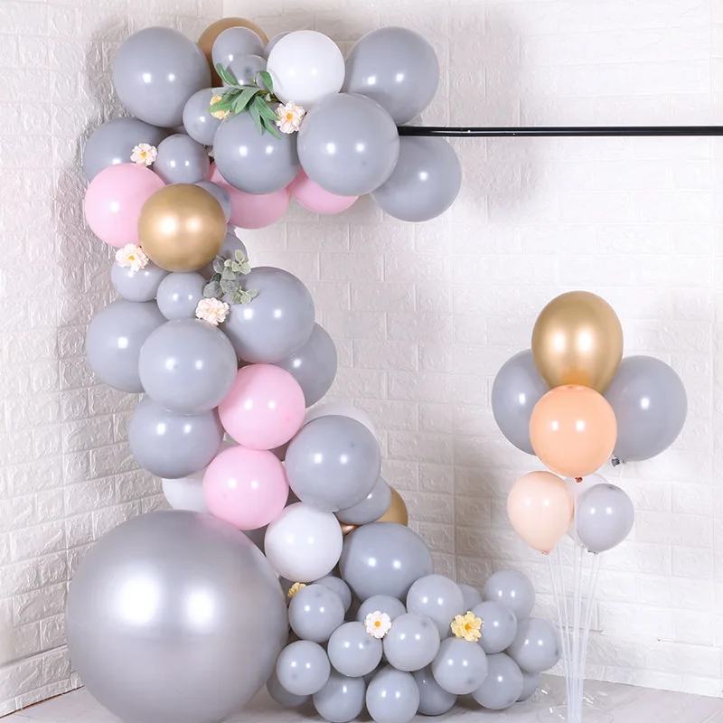 10 шт 10 дюймов серый Макарон латексные шары украшения для детской вечеринки дом Свадьба День рождения фоновое украшение для вечеринки поставка