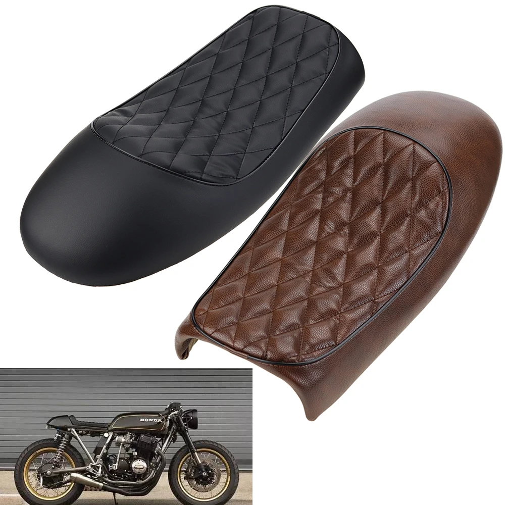 

Motorcycle Retro Seat Vintage Hump Seat Cafe Racer Saddle GN CB200 CB350 CB400 CB500 CB750 SR400 SR500 XJ XS diamond