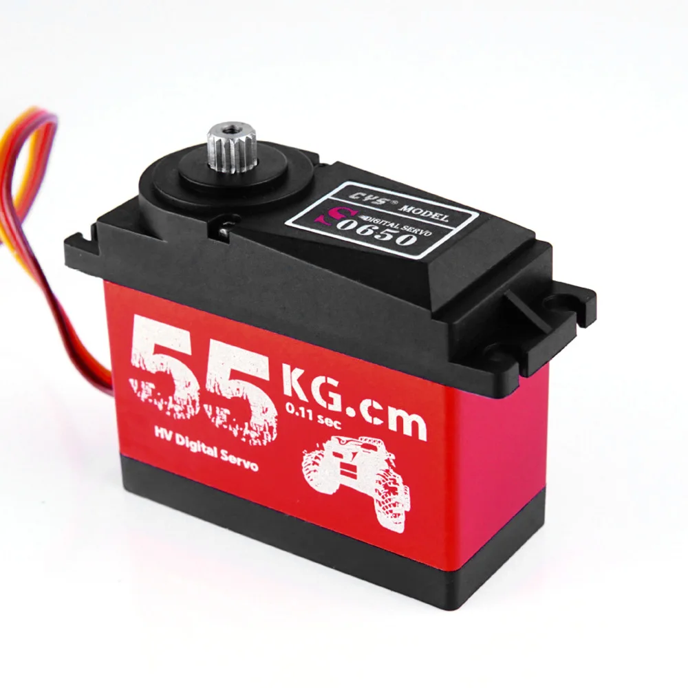 

CYS-S0650 Large 55Kg HV High Torque Metal Gear Digital Servo for RC Car Boat Airplane HPI Rovan Km Baja 5B 5T RC Servo