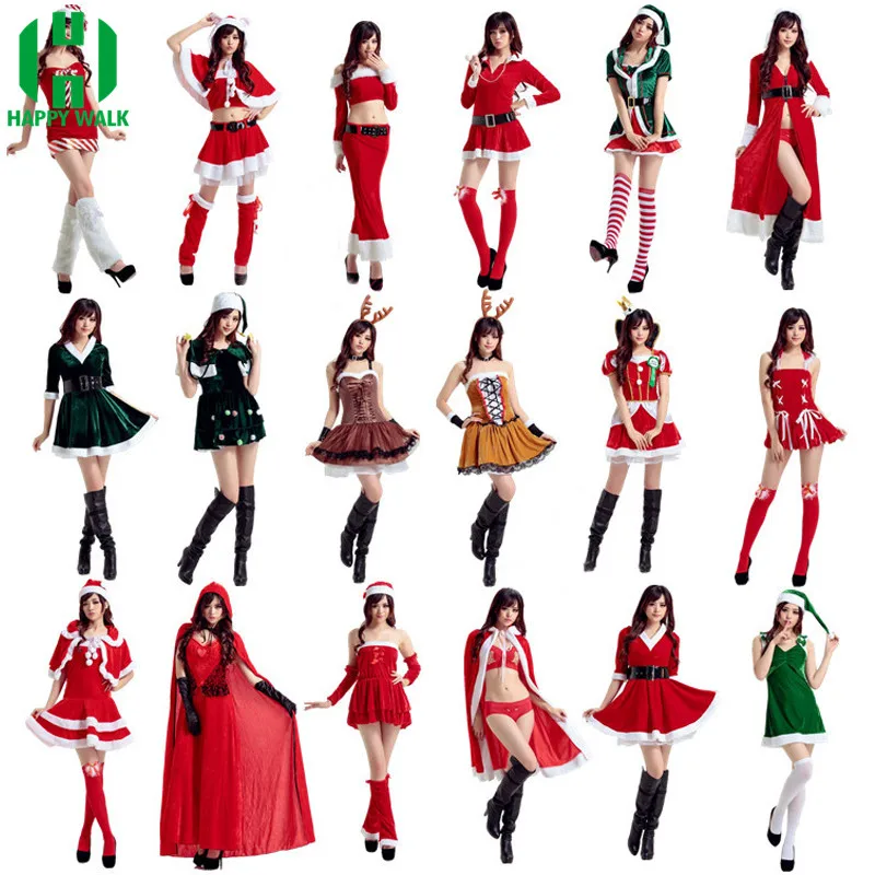

20 Styles Women Christmas Sexy Santa Claus Costumes Girl Christmas Velvet Dress Santa Claus Dress One Size Santa Claus Costume