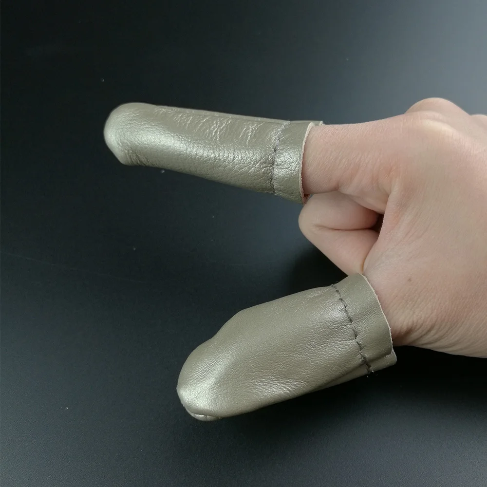 10 пар безопасная натуральная кожа иголка для валяния для буквенный указатель защита для пальцев Защита от накипи ручной работы инструмент для вышивания