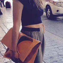 Модные коричневые женские Сумки из искусственной кожи, уникальные сумки на плечо, однотонные вечерние стильные сумочки в уличном стиле, женская сумка-конверт, сумки