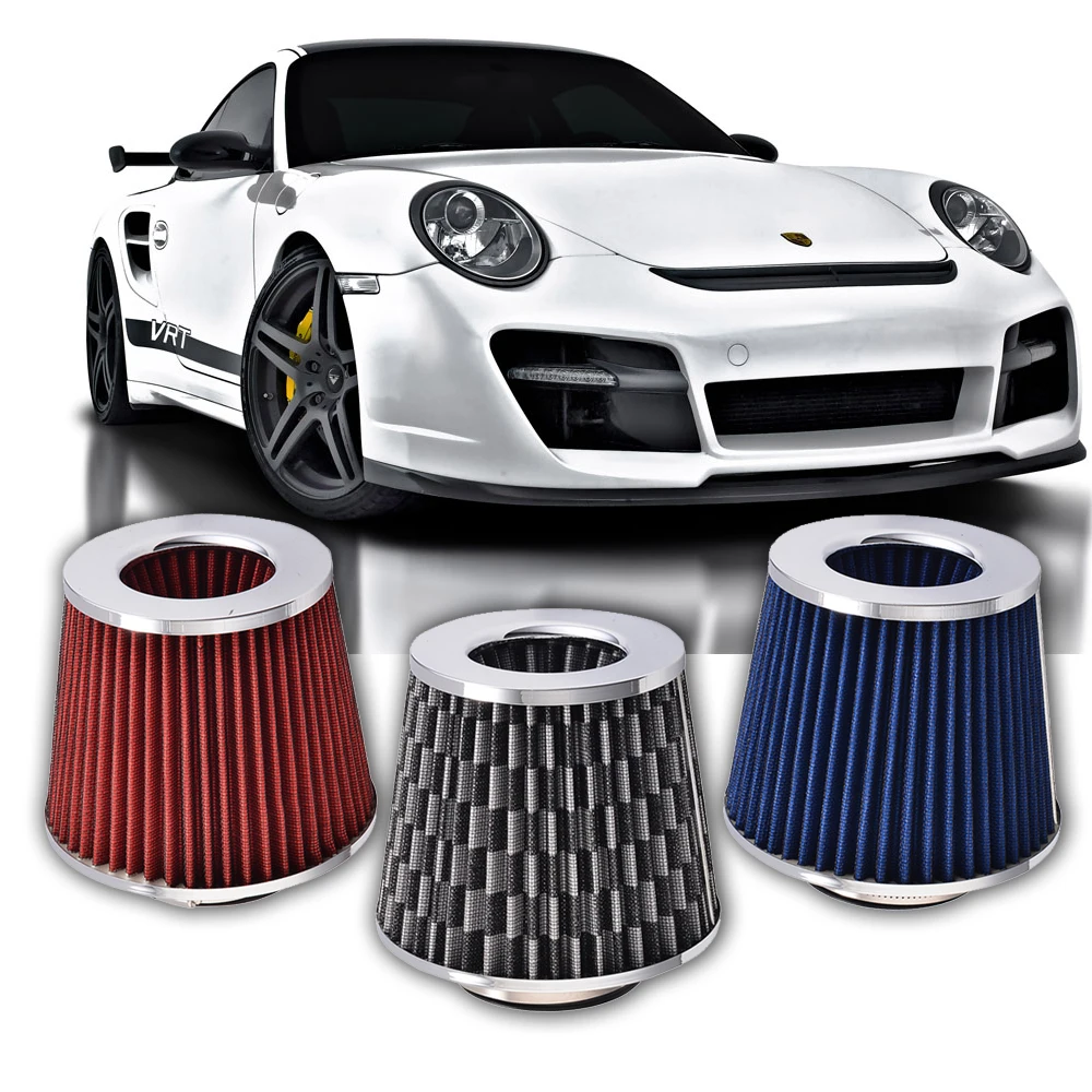 Entrada de aire 75mm filtro de aire del coche cono accesorios de automóvil para tomas de aire frío 1 piezas