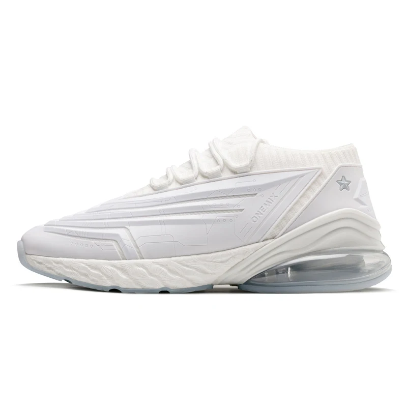 ONEMIX, новые кроссовки, женская обувь, технология пули, Ультралегкая амортизирующая кожа, обувь для бега, Уличная обувь для фитнеса, тренировочная обувь - Цвет: White