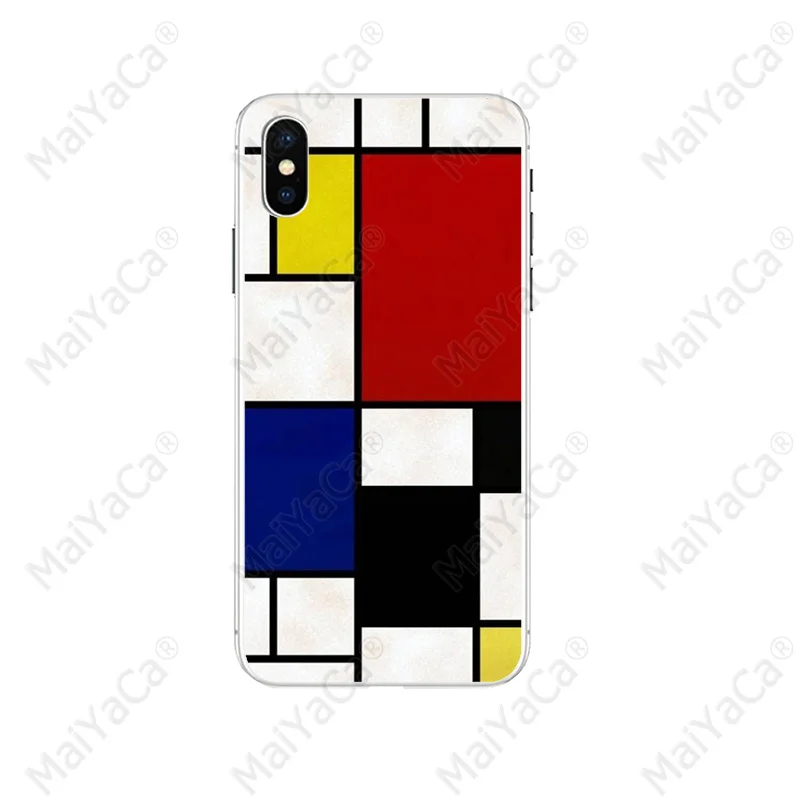 Чехол для телефона MaiYaCa mondrian art из мягкого силикона и ТПУ, аксессуары для iPhone 8, 7, 6, 6S Plus, X, XS, max, 10, 5, 5S, SE, XR